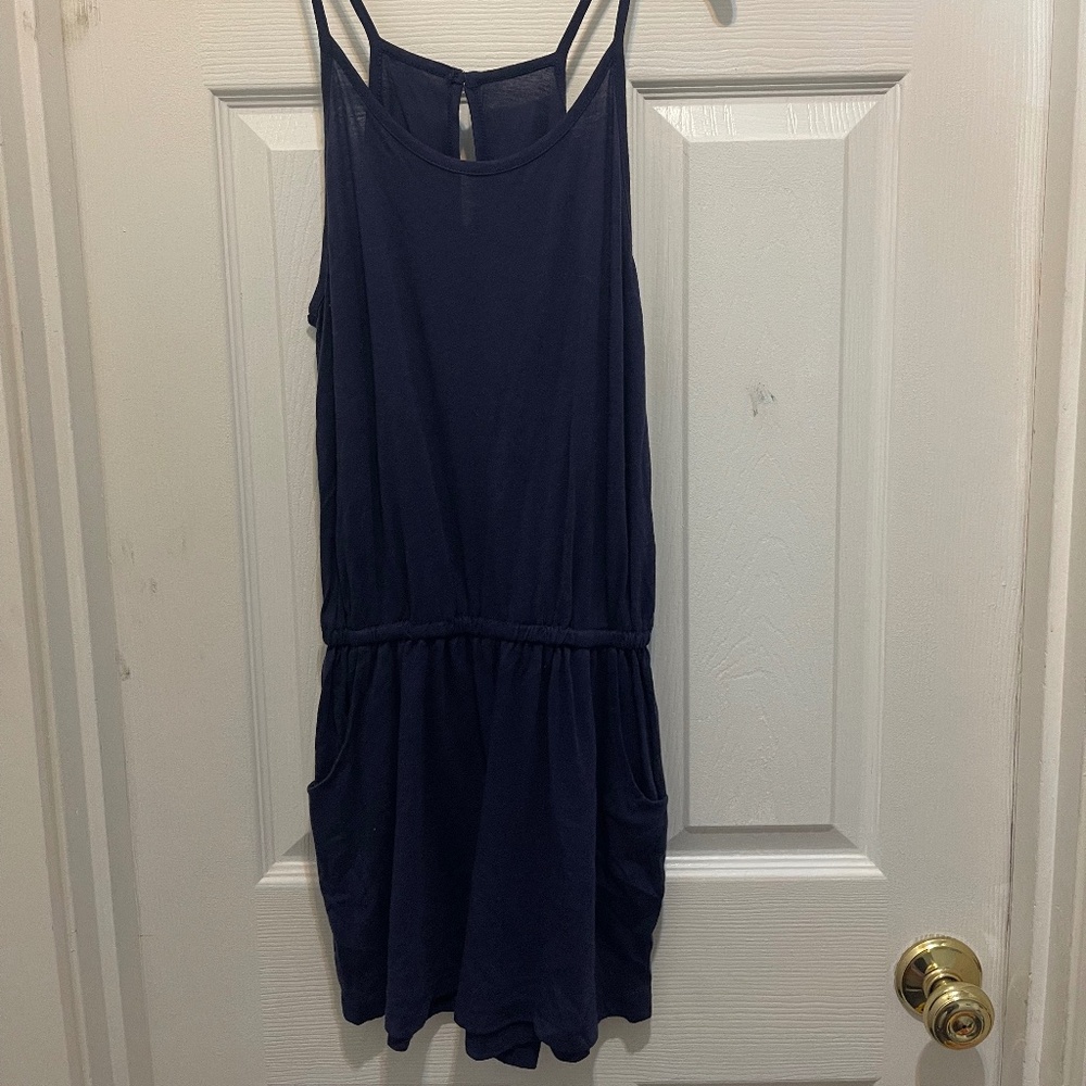 Habitual Girl Navy Romper